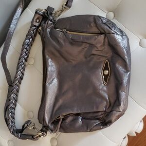 Elliot Luca Silver leather handbag